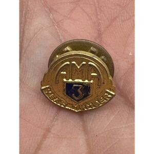 Vintage Old AMA 3 Year Member Hat Lapel Pin American Motorcyclist Association